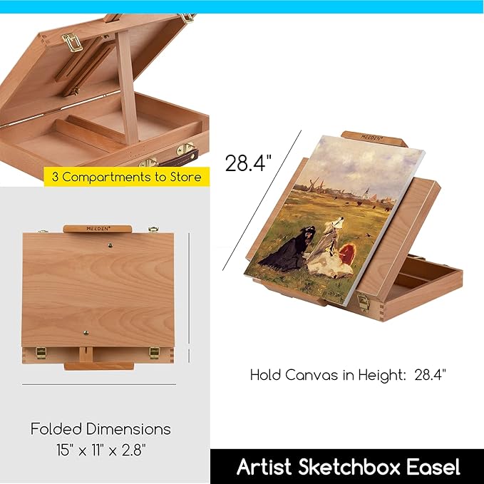 MEEDEN Oil Painting Kit, Painting Sets with Sketch Easel Box